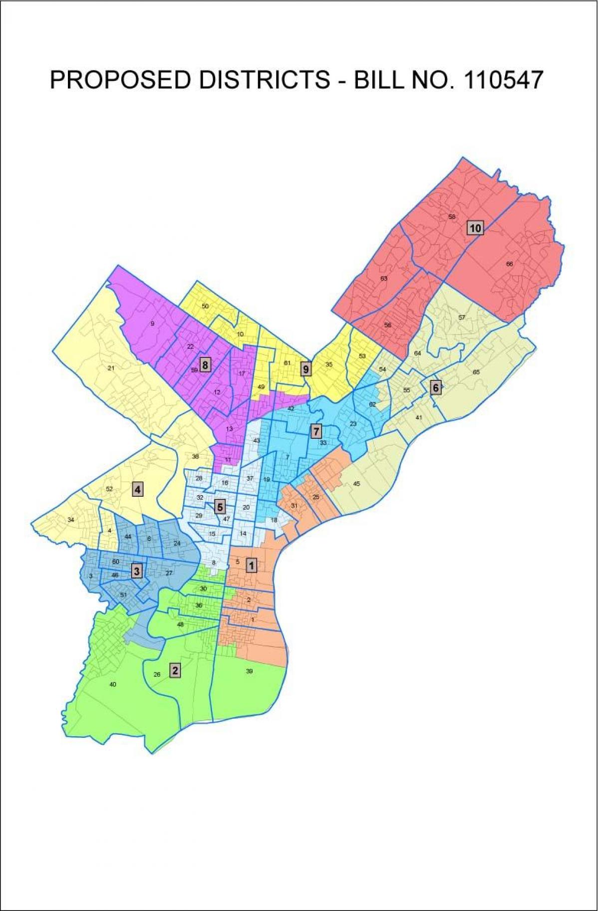 mapa Philly oblasti