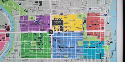 Mapa center city, Philadelphia