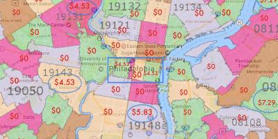 Philadelphia a okolie mapa
