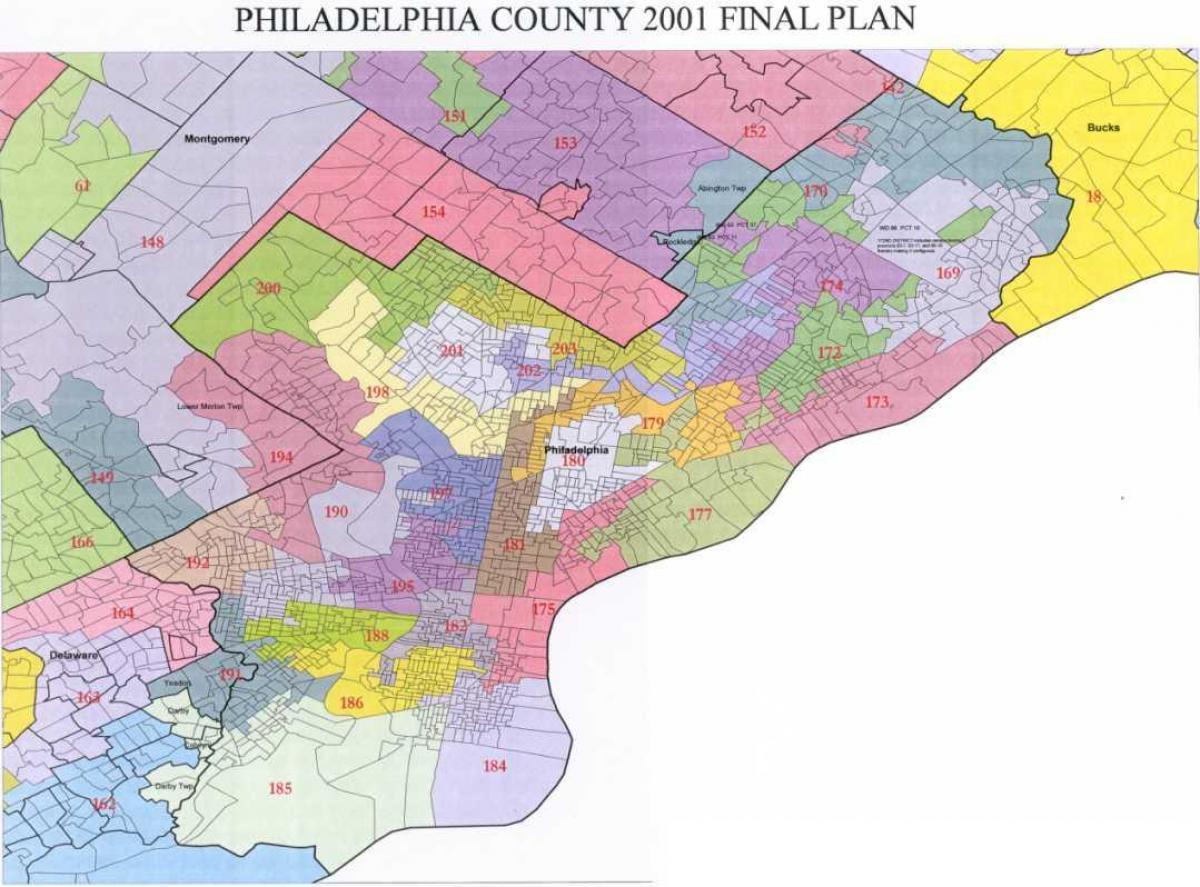 Philadelphia rady okres mapu