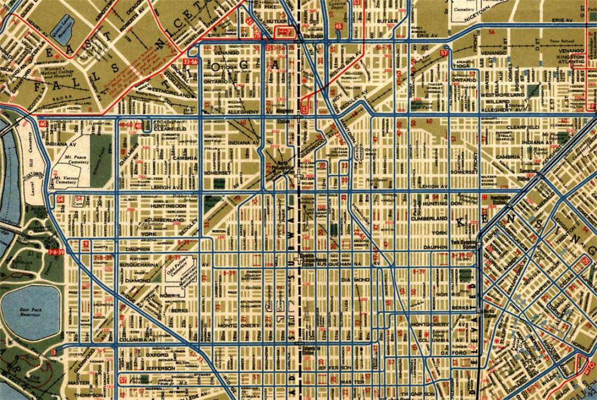 ulica mapu Philadelphia