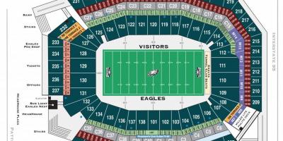 Philadelphia eagles štadión mapu