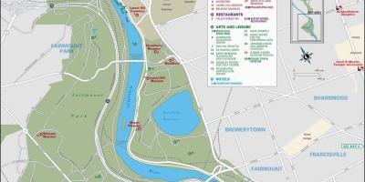 Mapa fairmount park Philadelphia