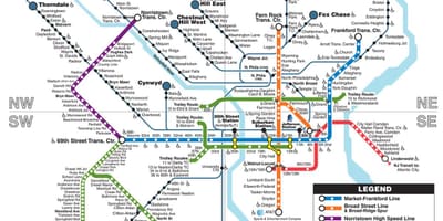 Metro mapu Philadelphia